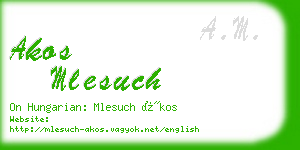 akos mlesuch business card